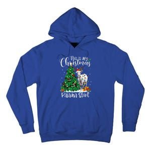 Christmas Goat Reindeer Funny Pajama Goat Lover Xmas Tall Hoodie