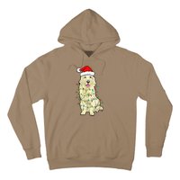 Cream Golden Retriever Dog Merry Xmas Christmas Lights Hoodie