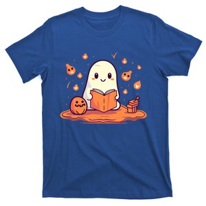 Cute Ghost Reading Books Gift T-Shirt