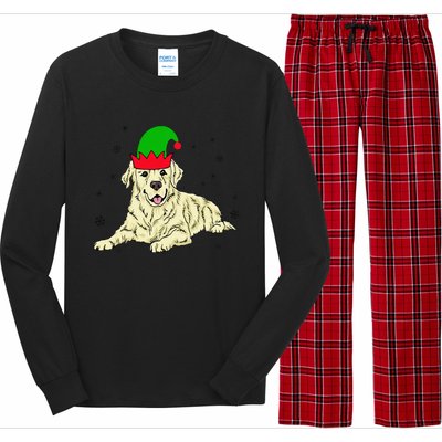 Cream Golden Retriever Elf Dog Merry Xmas Christmas Long Sleeve Pajama Set