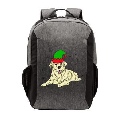 Cream Golden Retriever Elf Dog Merry Xmas Christmas Vector Backpack