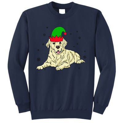 Cream Golden Retriever Elf Dog Merry Xmas Christmas Sweatshirt