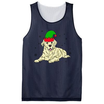 Cream Golden Retriever Elf Dog Merry Xmas Christmas Mesh Reversible Basketball Jersey Tank