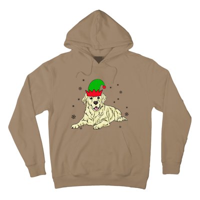 Cream Golden Retriever Elf Dog Merry Xmas Christmas Hoodie