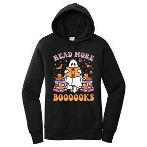 Cute Ghost Read More Books Funny Halloween Teacher Women's Pullover Hoodie