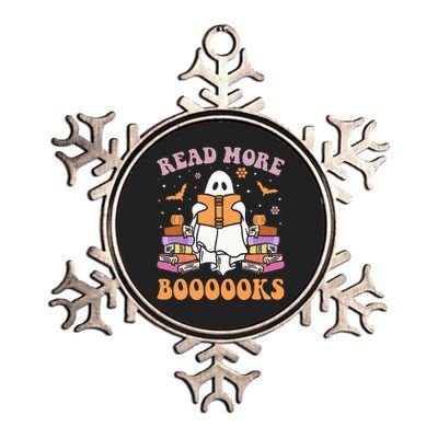 Cute Ghost Read More Books Funny Halloween Teacher Metallic Star Ornament