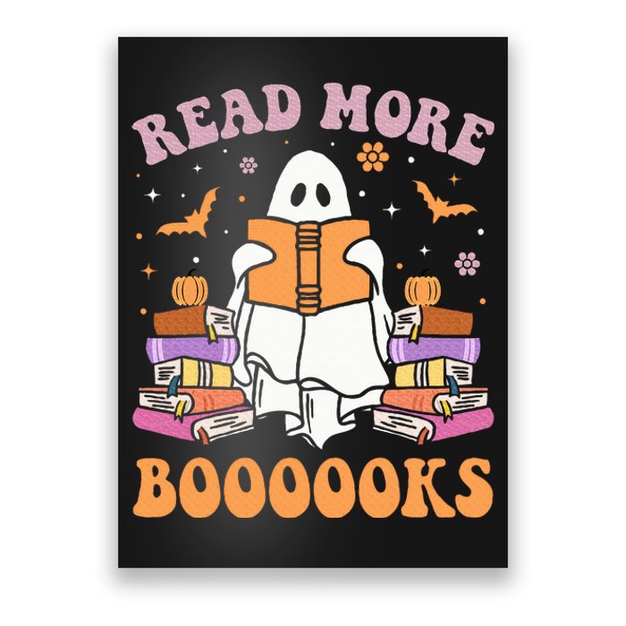 Cute Ghost Read More Books Funny Halloween Teacher Poster