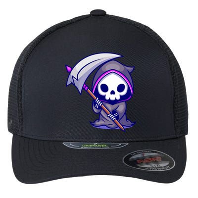 Cute Grim Reaper Flexfit Unipanel Trucker Cap