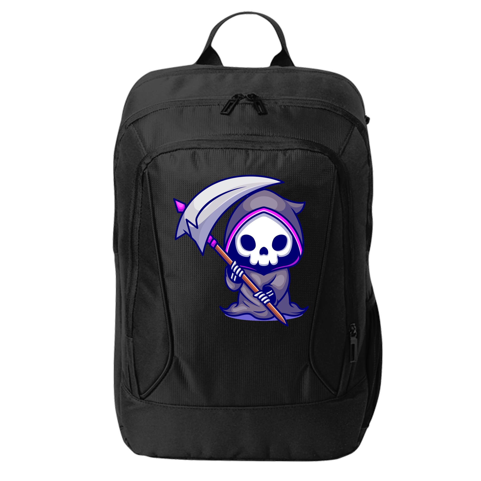 Cute Grim Reaper City Backpack