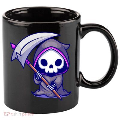 Cute Grim Reaper 11oz C Handle Ceramic Mug