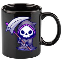 Cute Grim Reaper 11oz C Handle Ceramic Mug