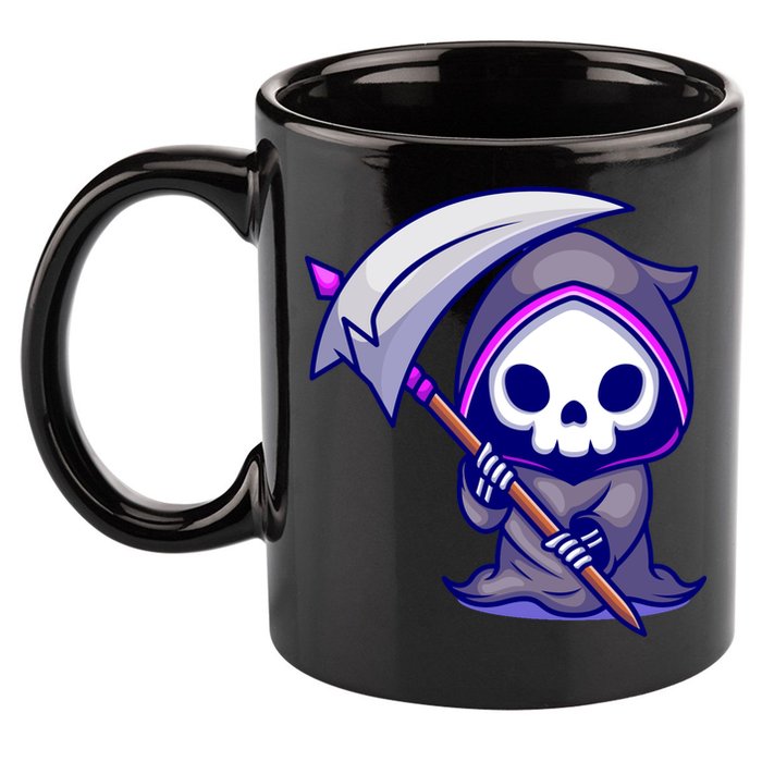 Cute Grim Reaper 11oz C Handle Ceramic Mug