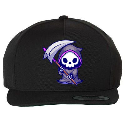 Cute Grim Reaper Wool Snapback Cap