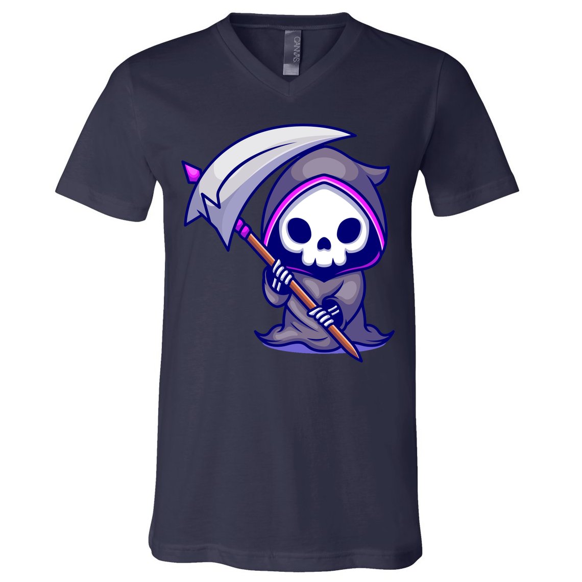 Cute Grim Reaper V-Neck T-Shirt