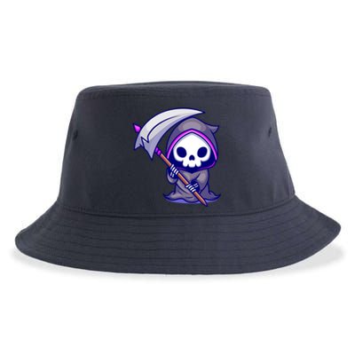 Cute Grim Reaper Sustainable Bucket Hat