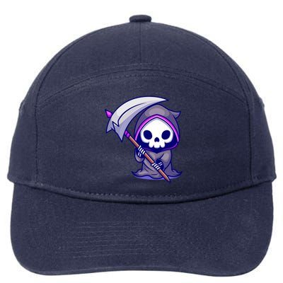 Cute Grim Reaper 7-Panel Snapback Hat