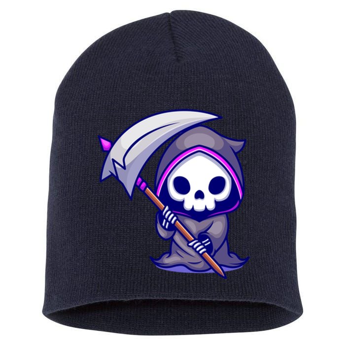 Cute Grim Reaper Short Acrylic Beanie