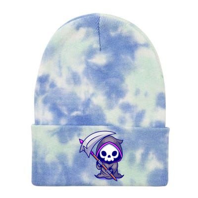 Cute Grim Reaper Tie Dye 12in Knit Beanie