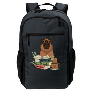 Capybara Glasses Reading Books Capybara Nerd Bookworm Daily Commute Backpack