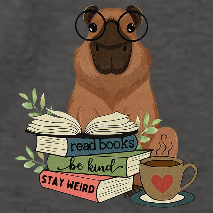 Capybara Glasses Reading Books Capybara Nerd Bookworm Vector Backpack