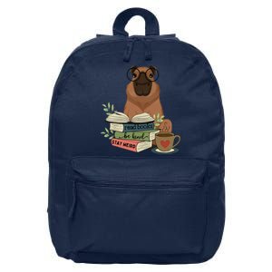 Capybara Glasses Reading Books Capybara Nerd Bookworm 16 in Basic Backpack