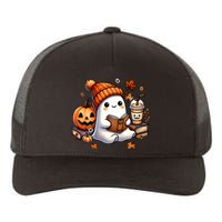 Cute Ghost Reading Book Lovers Halloween Ghost Coffee Women Yupoong Adult 5-Panel Trucker Hat