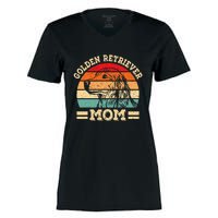 Cute Golden Retriever Mom Design Funny Dog Lover Retro Women's Momentum V-Neck T-Shirt