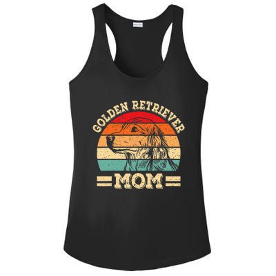 Cute Golden Retriever Mom Design Funny Dog Lover Retro Ladies PosiCharge Competitor Racerback Tank