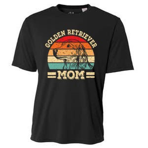 Cute Golden Retriever Mom Design Funny Dog Lover Retro Cooling Performance Crew T-Shirt