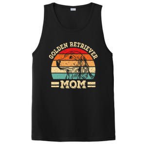 Cute Golden Retriever Mom Design Funny Dog Lover Retro PosiCharge Competitor Tank