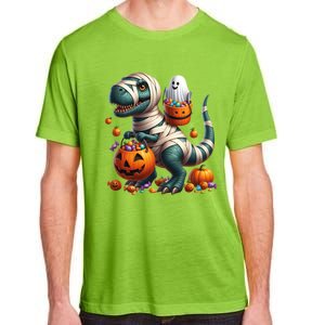 Cut Ghost Riding Mummy Dinosaur T Rex Halloween Fun Gift Adult ChromaSoft Performance T-Shirt