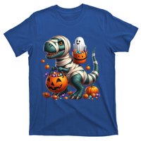 Cut Ghost Riding Mummy Dinosaur T Rex Halloween Fun Gift T-Shirt