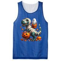 Cut Ghost Riding Mummy Dinosaur T Rex Halloween Fun Gift Mesh Reversible Basketball Jersey Tank