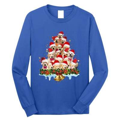 Christmas Golden Retriever Xmas Dog Santa Hat Pet Lovers Gift Long Sleeve Shirt