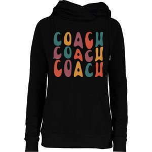 Coach Groovy Retro Colorful Design Coaching Womens Funnel Neck Pullover Hood