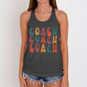 Coach Groovy Retro Colorful Design Coaching Women's Knotted Racerback Tank