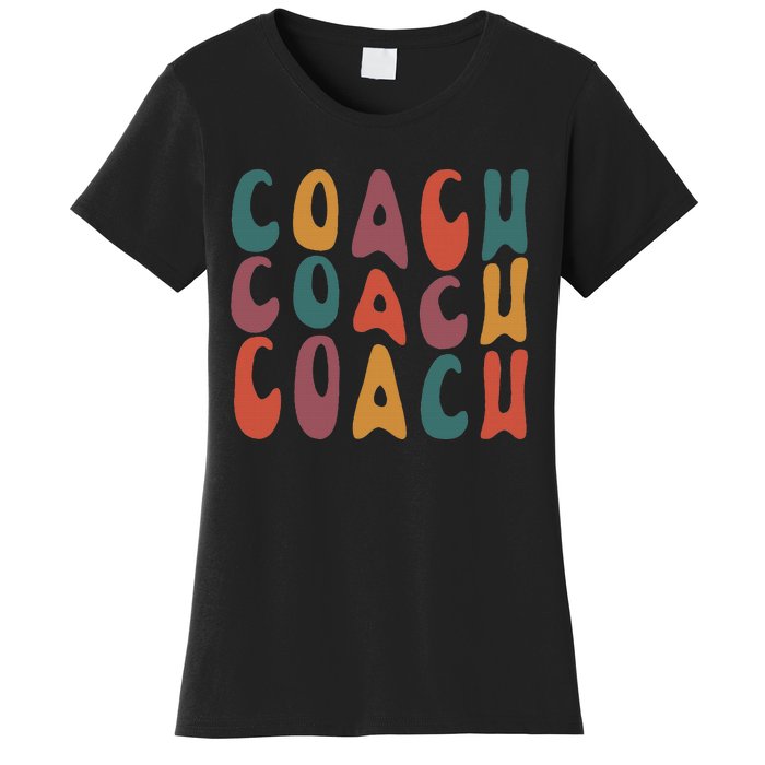 Coach Groovy Retro Colorful Design Coaching Women's T-Shirt