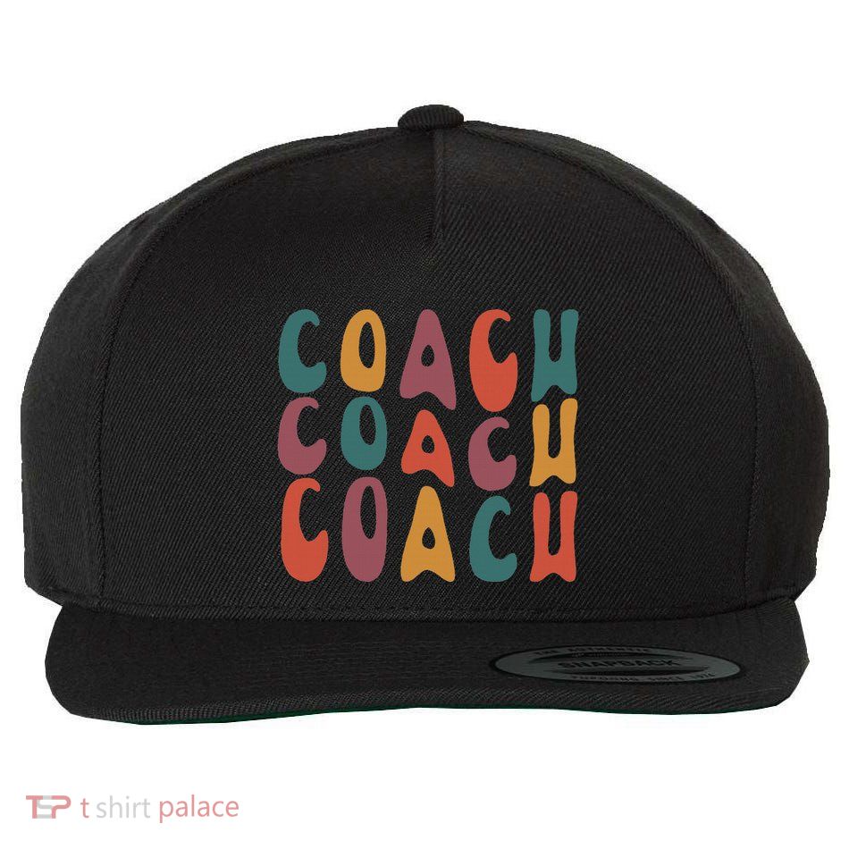 Coach Groovy Retro Colorful Design Coaching Wool Snapback Cap