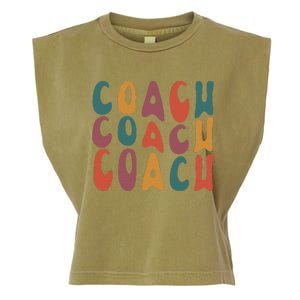 Coach Groovy Retro Colorful Design Coaching Garment-Dyed Women's Muscle Tee