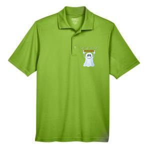 Cute Ghost Read More Boooooks Halloween Gift Men's Origin Performance Pique Polo