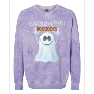 Cute Ghost Read More Boooooks Halloween Gift Colorblast Crewneck Sweatshirt