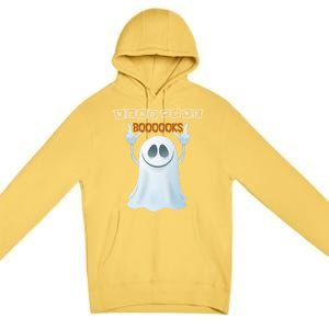 Cute Ghost Read More Boooooks Halloween Gift Premium Pullover Hoodie