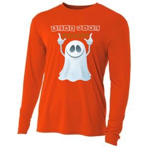 Cute Ghost Read More Boooooks Halloween Gift Cooling Performance Long Sleeve Crew