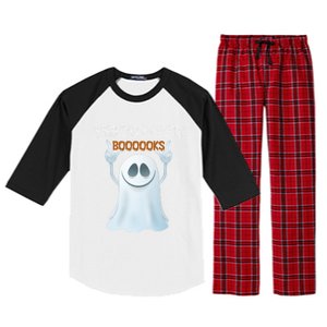 Cute Ghost Read More Boooooks Halloween Gift Raglan Sleeve Pajama Set