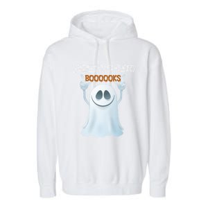 Cute Ghost Read More Boooooks Halloween Gift Garment-Dyed Fleece Hoodie