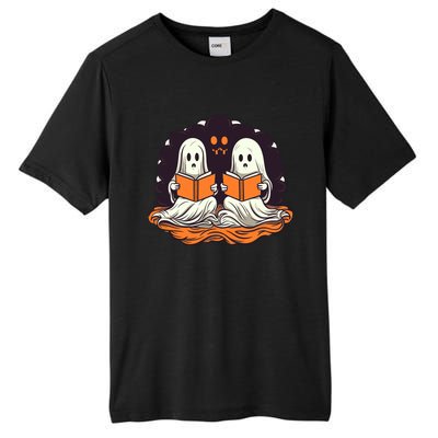 Cute Ghost Reading Books Halloween Book Cool Gift Tall Fusion ChromaSoft Performance T-Shirt