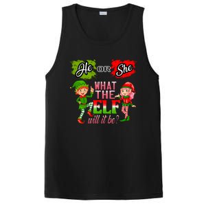 Christmas Gender Reveal He Or She What The Elf Will It Be Meaningful Gift PosiCharge Competitor Tank