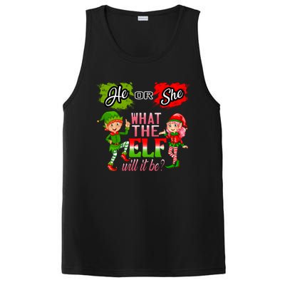 Christmas Gender Reveal He Or She What The Elf Will It Be Meaningful Gift PosiCharge Competitor Tank