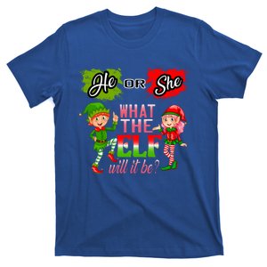 Christmas Gender Reveal He Or She What The Elf Will It Be Meaningful Gift T-Shirt