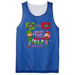 Christmas Gender Reveal He Or She What The Elf Will It Be Meaningful Gift Mesh Reversible Basketball Jersey Tank